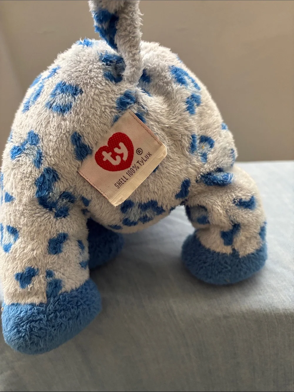 Ty Baby Blue Tiptop Giraffe 2006 Pluffies Tylux Plush Tag Rare Retired Lovey